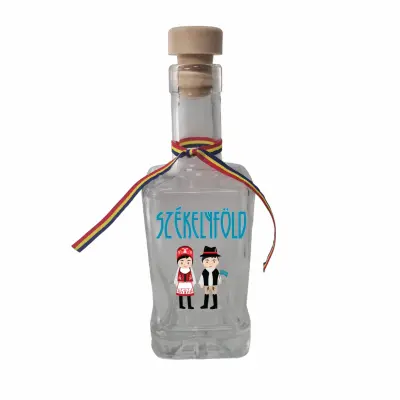 Szekelyfold, tinutul secuiesc, sticla cu mesaj patrata, 250 ml, model divgs318 20